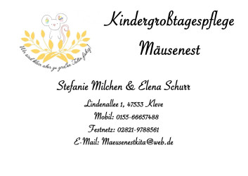 Kindertagespflege Mäusenest - Kindertagespflege Mäusenest